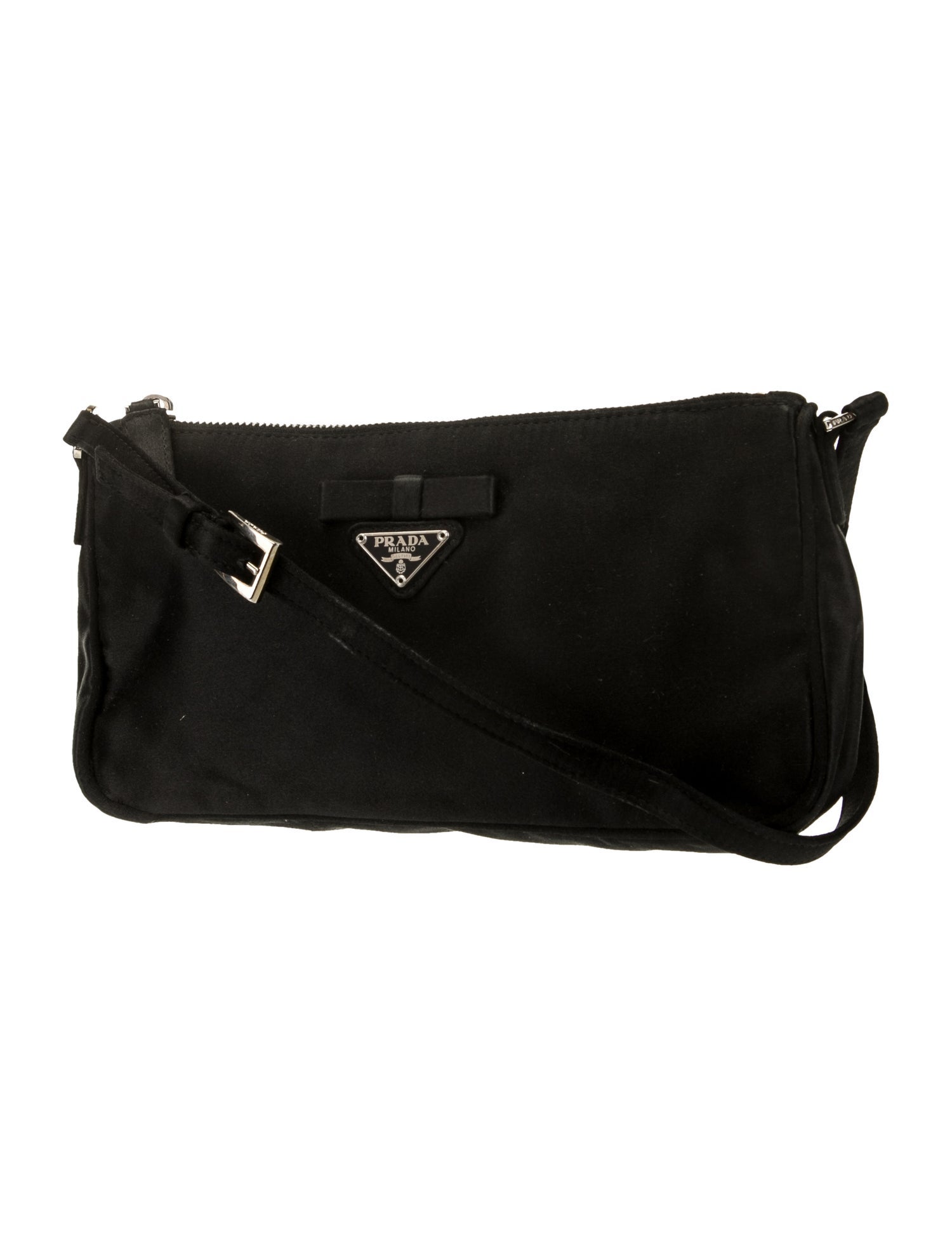 Prada Enameled Metal Triangle Shoulder Bag